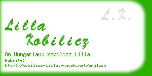 lilla kobilicz business card